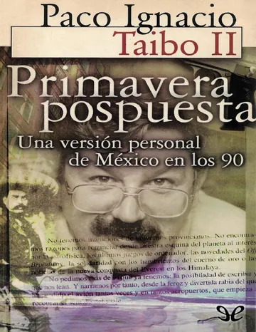 Primavera pospuesta de Paco Ignacio Taibo II, portada del libro