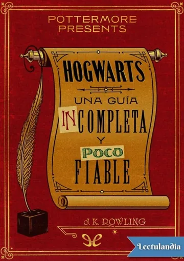 Hogwarts: una guía incompleta y poco fiable de J. K. Rowling, portada del libro