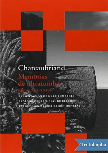 Memorias de ultratumba (libros XIII-XXIV) de François-René de Chateaubriand, portada del libro
