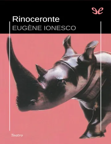 Rinoceronte de Eugene Ionesco, portada del libro