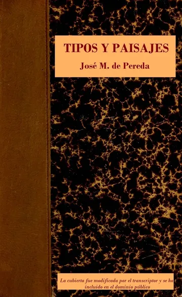 Tipos y paisajes de José María de Pereda, portada del libro