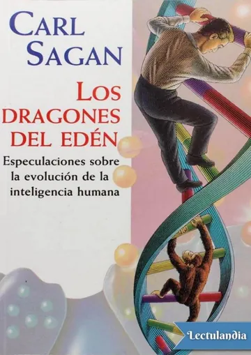 Los dragones del Edén de Carl Sagan, portada del libro