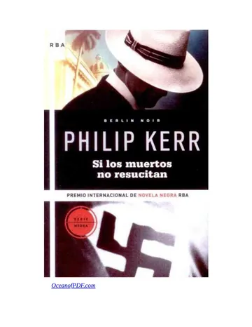Si los muertos no resucitan de Philip Kerr, portada del libro
