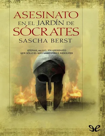 Asesinato en el jardín de Sócrates de Sascha Berst, portada del libro