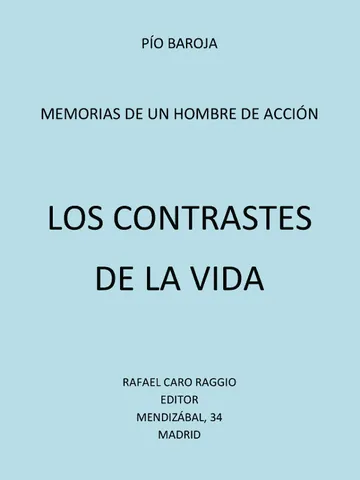 Los contrastes de la vida de Pío Baroja, portada del libro