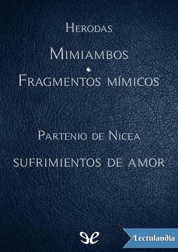 Mimiambos & Sufrimientos de amor de Herodas, portada del libro
