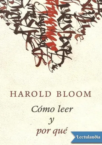 Cómo leer y por qué de Harold Bloom, portada del libro