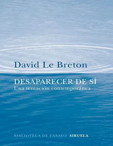 Desaparecer de si. Una tentacion co de David Le Breton, portada del libro