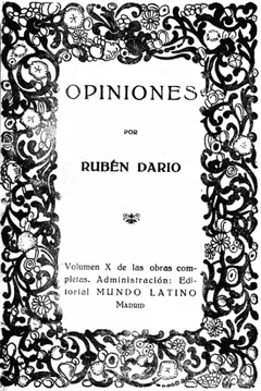 Opiniones de Rubén Darío, portada del libro