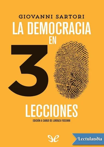 La democracia en 30 lecciones de Giovanni Sartori, portada del libro