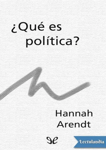 ¿Qué es política? de Hannah Arendt, portada del libro