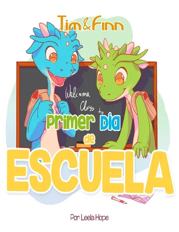 Tim y Finn, los Gemelos Dragones – Primer Día de Escuela de leela hope, portada del libro