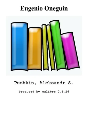 Eugenio Oneguin de Aleksandr S_ Pushkin, portada del libro