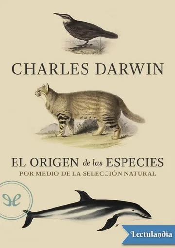 El origen de las especies por medio de la selección natural de Charles Darwin, portada del libro