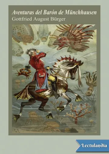 Aventuras del Barón de Münchhausen de Gottfried August Bürger, portada del libro