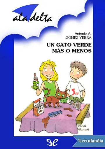 Un gato verde más o menos de Antonio A. Gómez Yebra, portada del libro