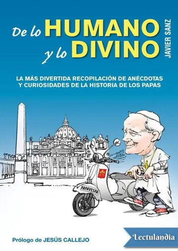 De lo humano y lo divino de Javier Sanz, portada del libro