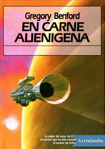 En carne alienígena de Gregory Benford, portada del libro