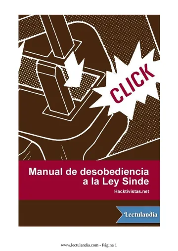 Manual de desobediencia a la Ley Sinde de Hacktivistas.net, portada del libro