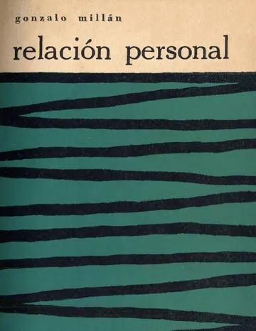 Relación Personal de Gonzalo Millán, portada del libro