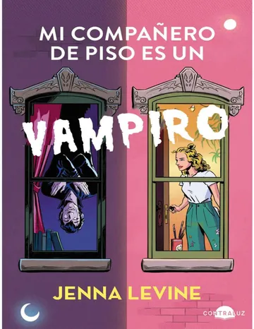Mi compañero de piso es un vampiro de Jenna Levine, portada del libro