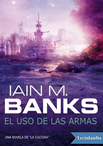El uso de las armas de Iain M. Banks, portada del libro