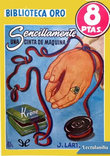Sencillamente una cinta de máquina de J. Lartsinim, portada del libro