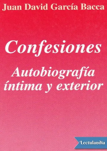 Confesiones de Juan David García Bacca, portada del libro