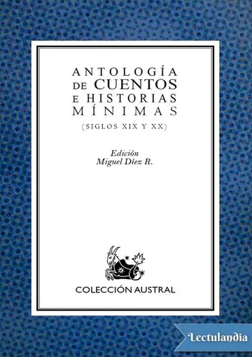 Antología de cuentos e historias mínimas de AA. VV., portada del libro