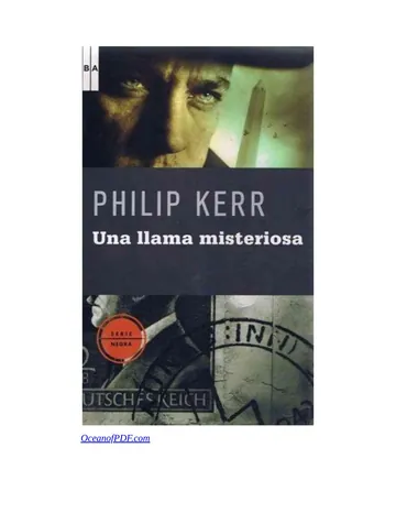 Una Llama Misteriosa de Philip Kerr, portada del libro