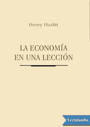 La economía en una leccion de Henry Hazlitt, portada del libro