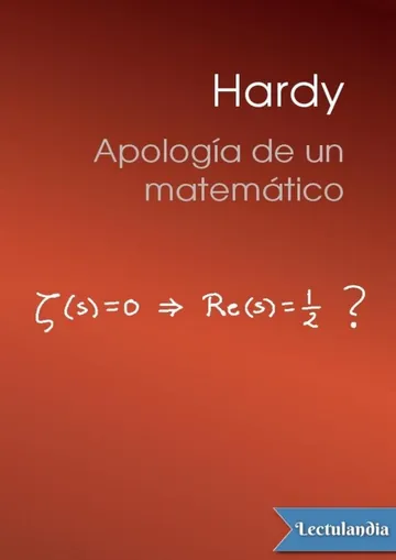 Apología de un matemático de G. H. Hardy, portada del libro