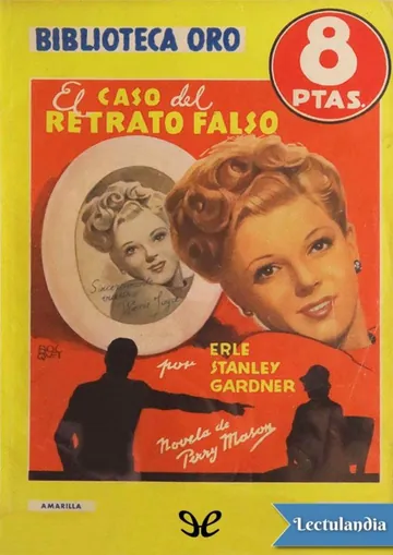 El caso del retrato falso (ilustrado) de Erle Stanley Gardner, portada del libro