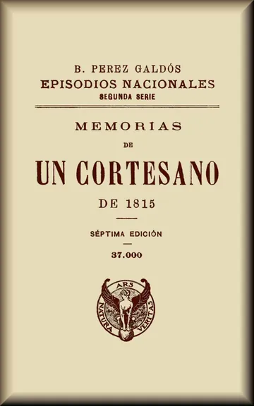 Memorias de un cortesano de 1815 de Benito Pérez Galdós, portada del libro