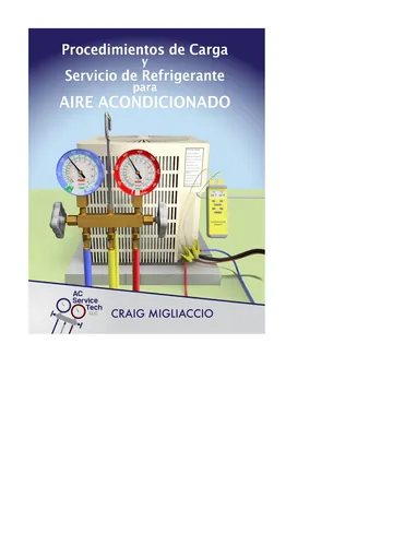 Procedimientos de Carga y Servicio de Refrigerante para Aire Acondicionado de Craig Migliaccio, portada del libro