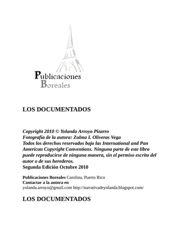 Los documentados de Yolanda Arroyo Pizarro, portada del libro