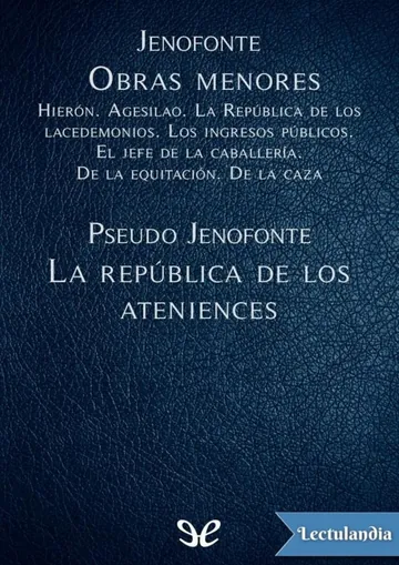 Obras Menores & La república de los atenienses de Jenofonte, portada del libro