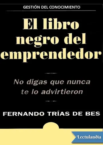 El libro negro del emprendedor de Fernando Trías de Bes, portada del libro