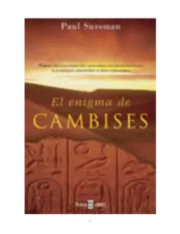 El Enigma de Cambises de Paul Sussman, portada del libro