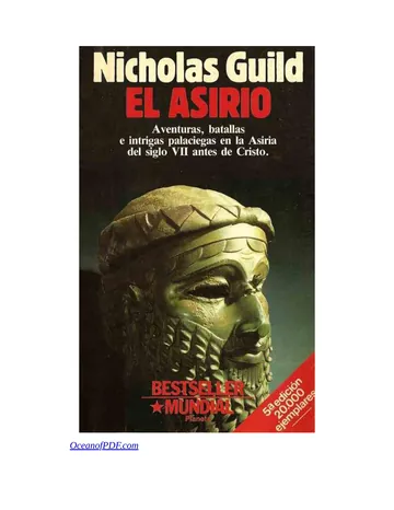 El asirio de Nicholas Guild, portada del libro