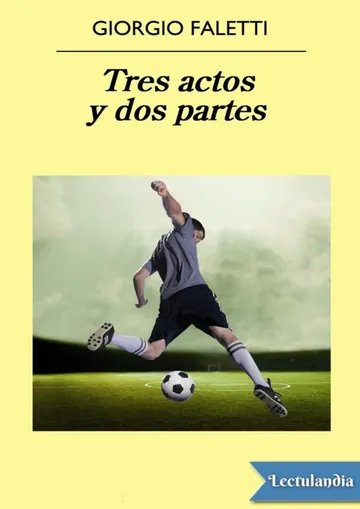 Tres actos y dos partes de Giorgio Faletti, portada del libro