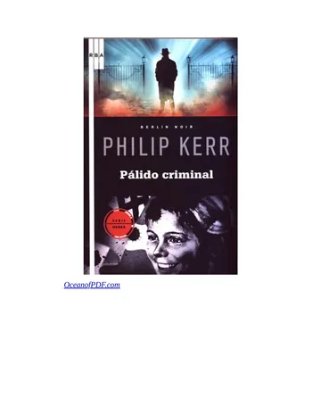 Palido Criminal de Philip Kerr, portada del libro