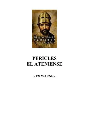 Pericles el ateniense de Rex Warner, portada del libro