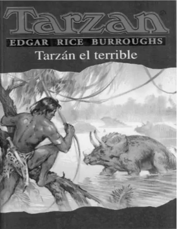 Tarzan el terrible de Edgar Rice Burroughs, portada del libro