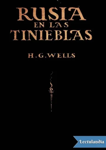 Rusia en las tinieblas de H. G. Wells, portada del libro