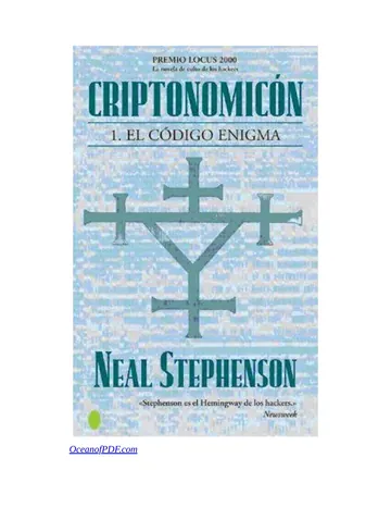 Criptonomicon I, El Codigo Enigma de Neal Stephenson, portada del libro