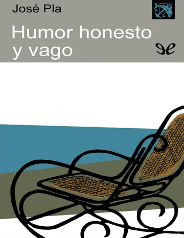 Humor honesto y vago de Josep Pla, portada del libro