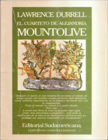 Mountolive de Lawrence Durrell, portada del libro