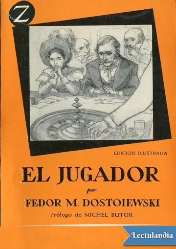 El jugador (ilustrado) de Fiódor Dostoyevski, portada del libro