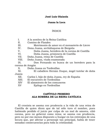 Juana la Loca de Jose Luis Olaizola, portada del libro